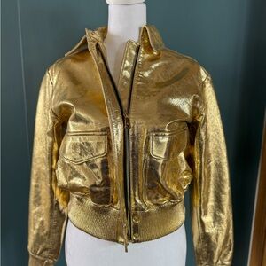 Gold Metallic Women's Jacket